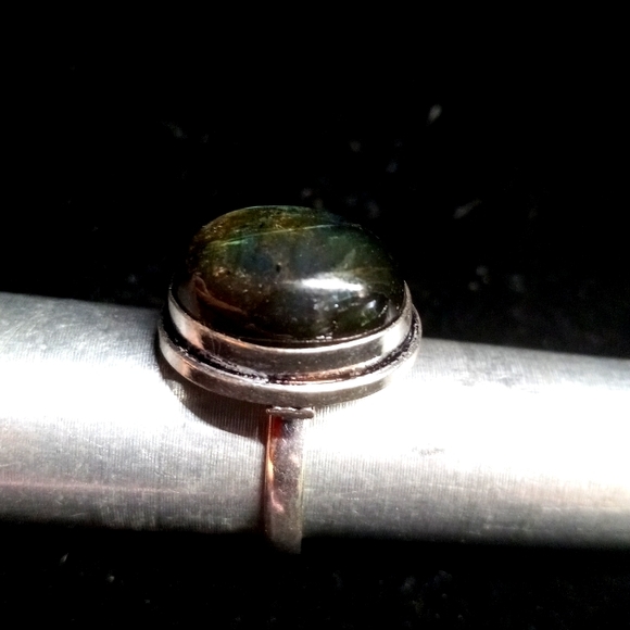 101 NWT Labradorite gemstone crystal 925 silver ring size 6 free shipping sale - Picture 5 of 6